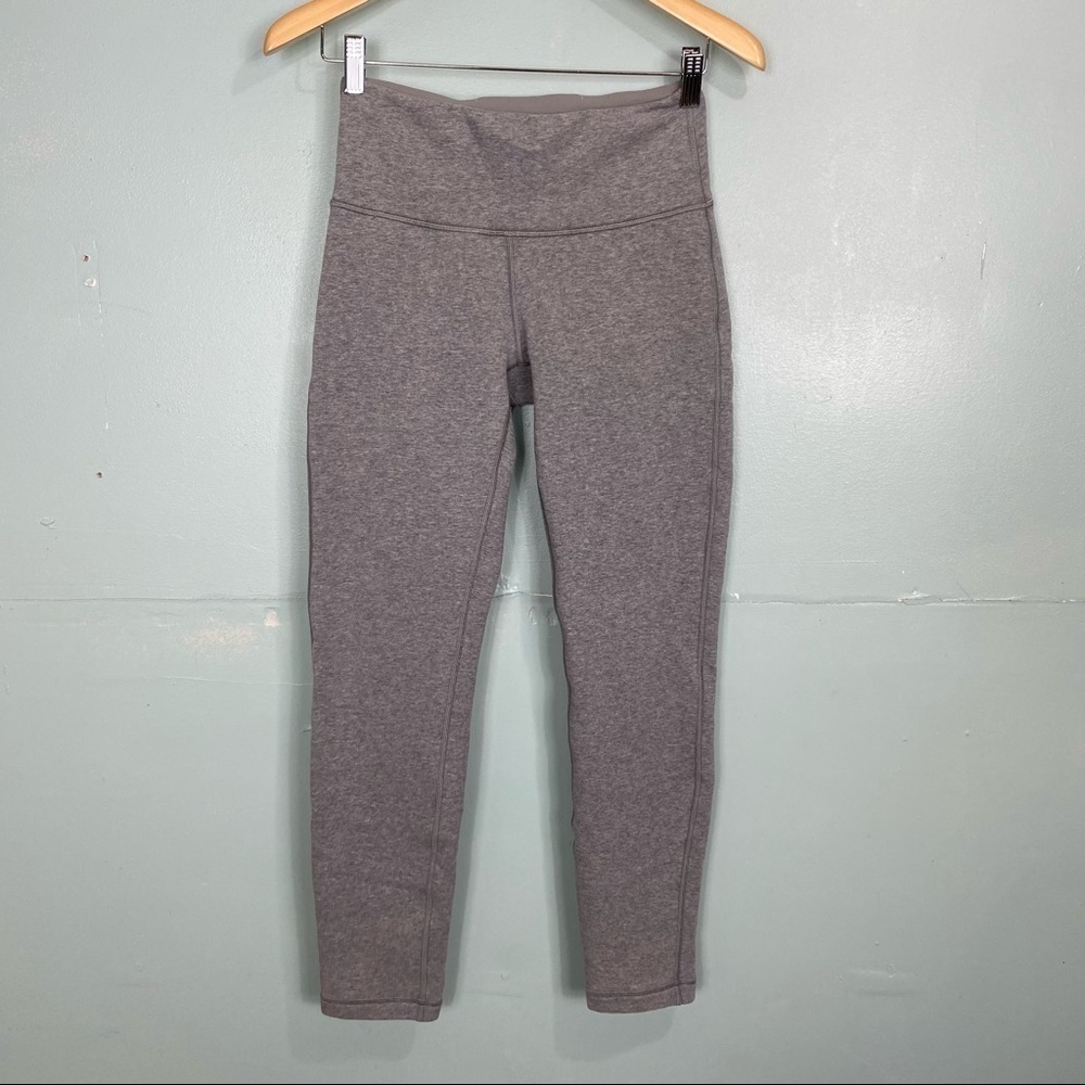 Lululemon Wunder Lounge Tight Sz 4 Gray W5COKS